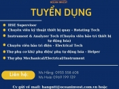 Tuyển dụng nhân sự phục vụ cho dự án bảo dưỡng Daily Maintenance nhà máy Long Sơn